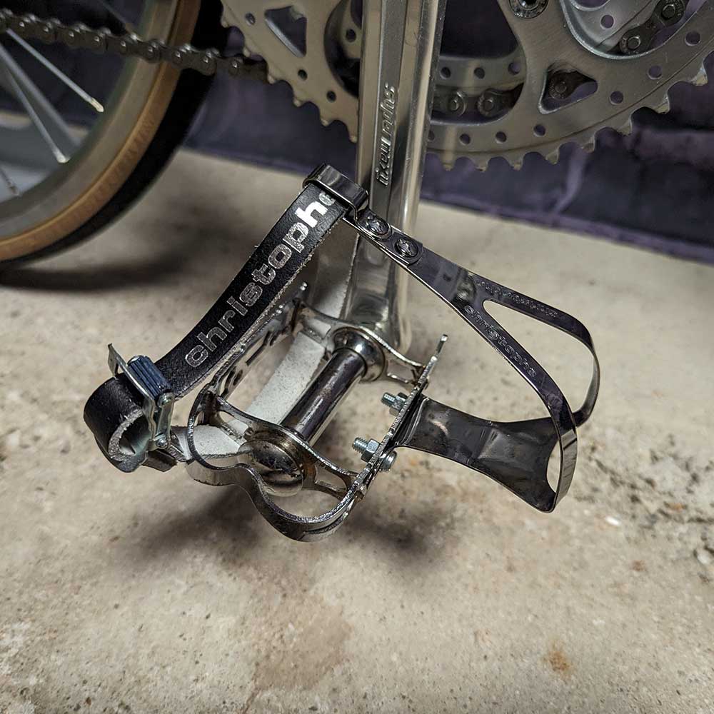 Cale pieds ZEFAL Christophe a courroie velo de course vintage