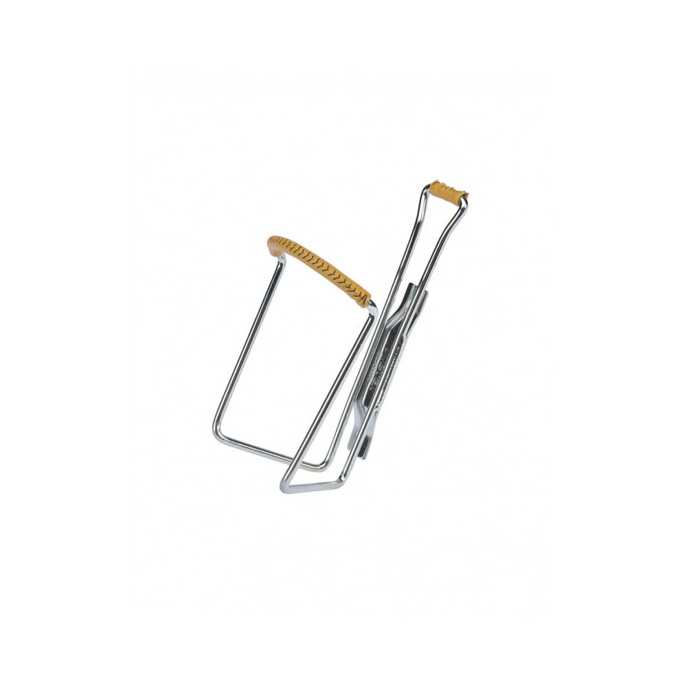 Porte-bidon Vintage ZÉFAL Classic acier chromé et cuir